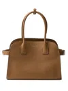 Prada Logo-lettering Leather Tote Bag In Brown