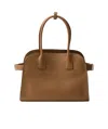 Prada Medium Leather Tote Bag In Brown