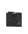 Prada Logo-lettering Saffiano Wallet In Black