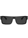 Prada 0pr B11s Rectangular Acetate Sunglasses In Black