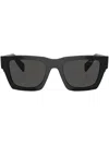 Prada Logo-arm Square-frame Sunglasses In Black