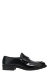 Prada Chocolate Moccasin In Black Patent Leather Men In Black