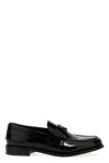 Prada Women Brushed Leather Loafers In Black