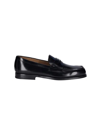 Prada Logo Loafers In Black  