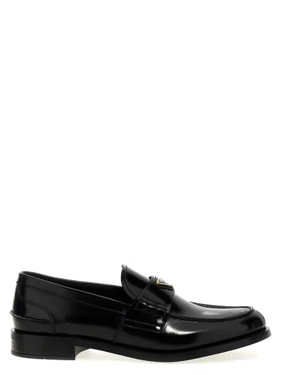 Prada Logo Loafers Black