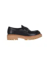 Prada Leather Loafers In Black