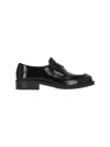 Prada Chocolate Moccasin In Black Patent Leather In Black