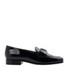 Prada Logo Loafers In Black