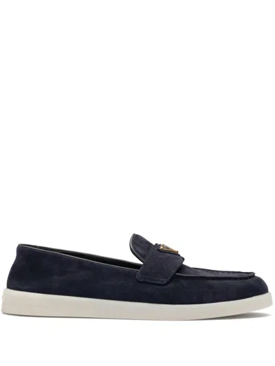 PRADA SUEDE LEATHER LOAFERS