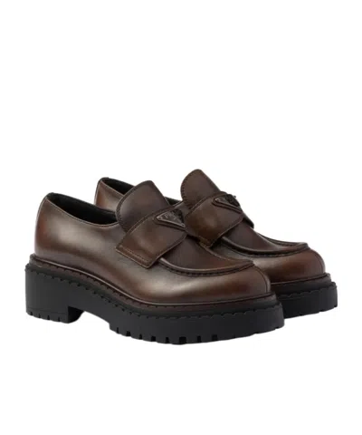 PRADA LOGO LOAFERS
