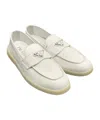 Prada Logo Loafers In White
