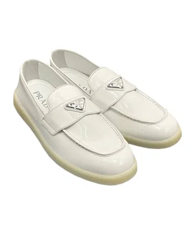Prada Logo Loafers In White