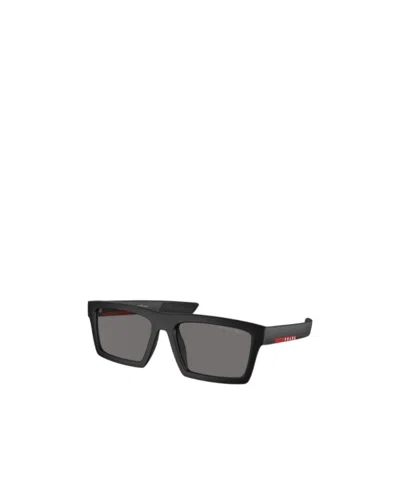 Prada Logo Logo Sunglasses In Gray