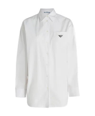 PRADA LOGO LONG-SLEEVED SHIRT