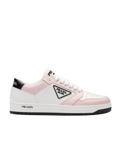 Prada Logo Low-cut Casual Sneakers In White