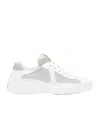 Prada Mesh Stitching Leisure Sports Shoes In White