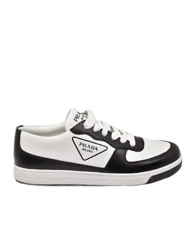 Prada Logo Low-cut Skate Shoes In White
