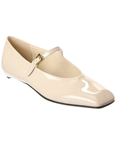PRADA PRADA LOGO MARY JANE PATENT FLAT