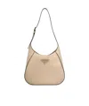 Prada Women's Travertine-coloured Leather Shoulder Bag In Nude