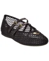 Prada Mesh Ballerina Shoes In Black