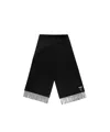 Prada Logo Midweight Scarf In Black