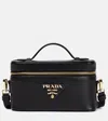 Prada Logo Mini Leather Crossbody Bag In Nero 1