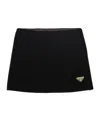 Prada Logo Mini Skirt In Black