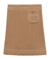 Prada Knitted Cotton Mini Skirt In Snow White