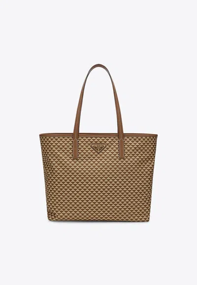 PRADA LOGO MONOGRAM TOTE BAG