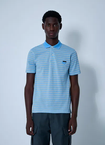 PRADA LOGO MOTIF POLO SHIRT
