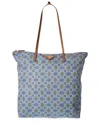 Prada Logo Nylon Tote In Green