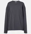 Prada Charcoal Cotton Oversize T-shirt In Grey