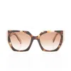 Prada Logo Oversized Geometric Sunglasses In Multi