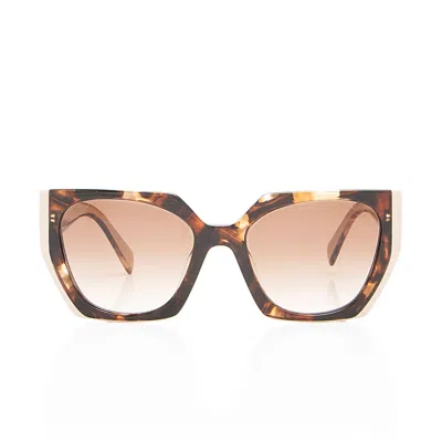Prada Logo Oversized Geometric Sunglasses In Multi
