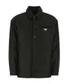 Prada Classic Popeline Shirt For Men In Black
