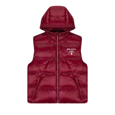 Pre-owned Prada Logo Padded Vest 'red' | Men's Size L