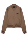Prada Technical Fleece Blouson Jacket In Brown