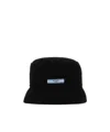 Prada Midnight Blue Cashmere Bucket Hat In Midnight Blue