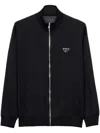 Prada Technical Cotton Blouson Jacket In Black