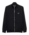 Prada Technical Cotton Blouson Jacket In Black