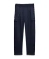 Prada Cashmere-wool Cargo Sweatpants In Blue