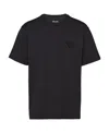 Prada Logo-patch Cotton T-shirt In Black
