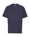 Prada Logo-patch Cotton T-shirt In Blue