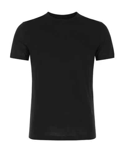Prada Logo-patch Cotton T-shirt Set In Black
