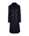 Prada Double-breasted Wool Coat In Blue