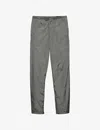 Prada Mens Grey Logo-patch Elasticated-waist Nylon Trousers In Grey
