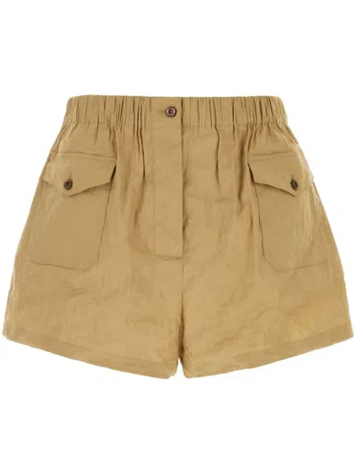 PRADA ANTIQUED POPLIN SHORTS