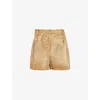 PRADA LOGO-PATCH RELAXED-FIT HIGH-RISE CANVAS SHORTS