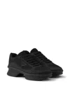 Prada Sneakers Mesh Upper Rubber Sole In Black