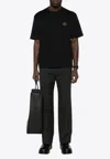 Prada Logo Patch T-shirt In Black